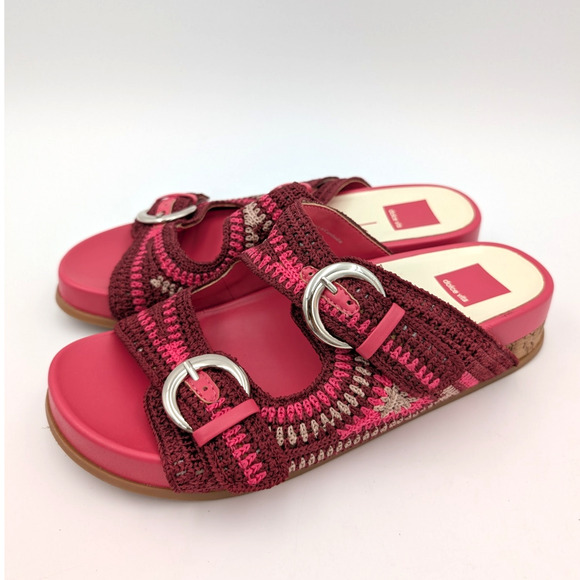 Dolce Vita Ralli Women's Wedge Knit Sandals Double Strap Slide Size US7.5 - Picture 1 of 12